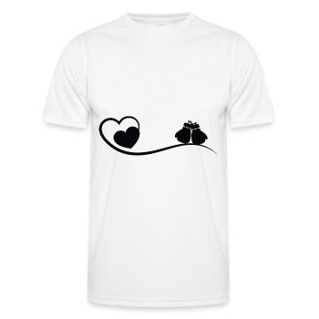 Heart Boxing Gloves - Bo - Men's Functional T-Shirt - white - Front - AI Model Male 178 dark (178cm)
