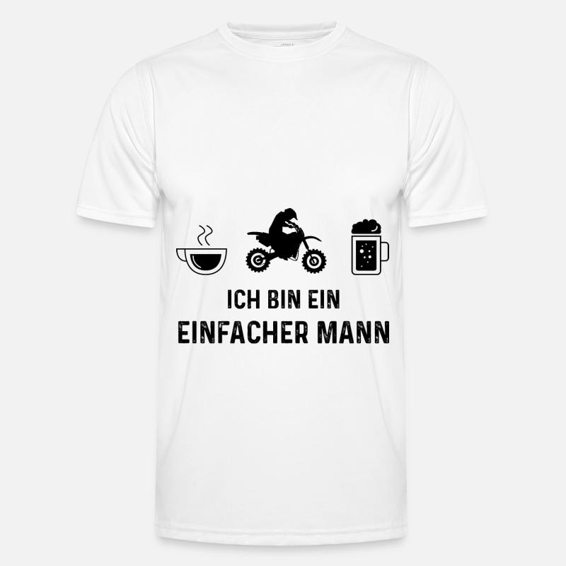 Ich bin ein Einfacher Mann - (MOTORRAD) Männer Funktions-T-Shirt