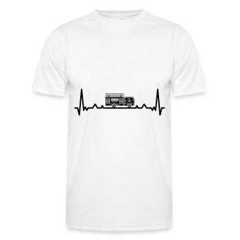 Herzschlag und Feuerwehr-Brigader - (2) - Männer Funktions-T-Shirt - Weiß - Vorne - AI Model Male 178 dark (178cm)