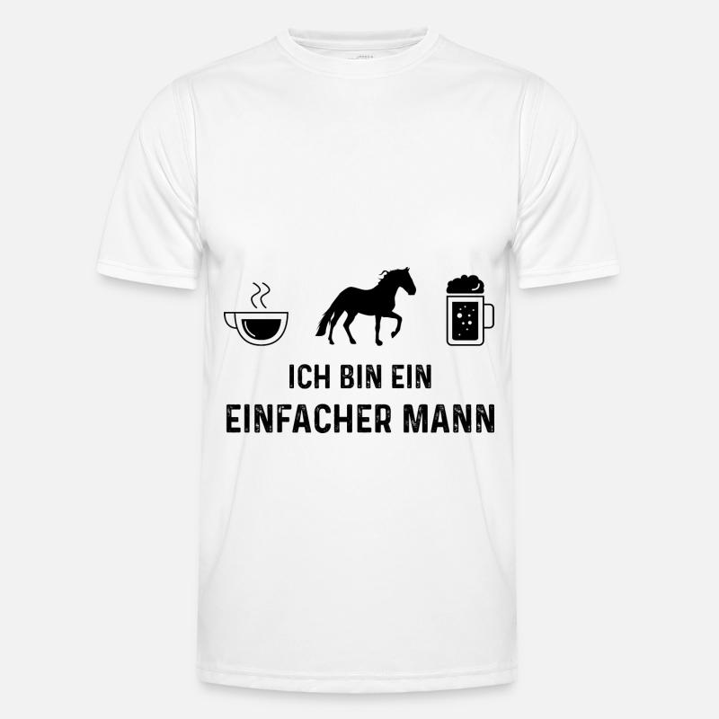 Ich bin ein Einfacher Mann - - Männer Funktions-T-Shirt - Weiß