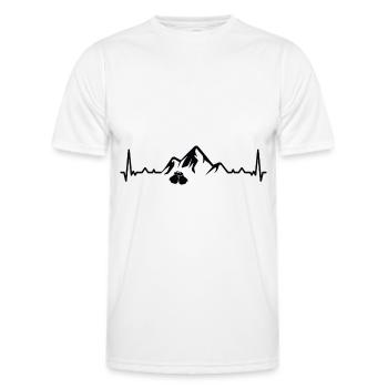 Berg 1 Heartbeat Boxing Gloves - Bo - Men's Functional T-Shirt - white - Front - AI Model Male 178 dark (178cm)