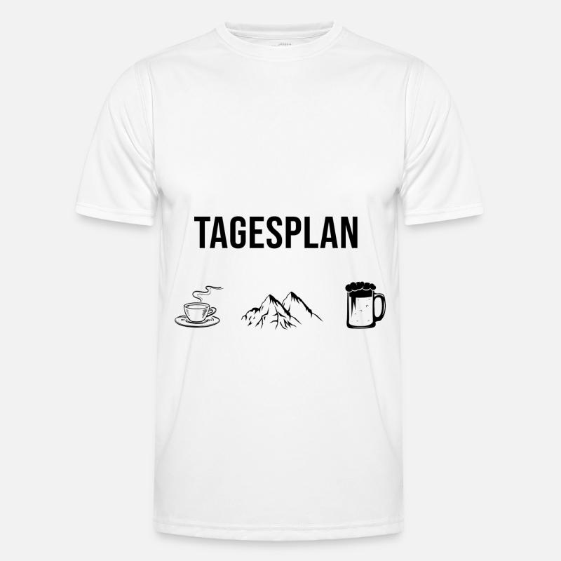 Tagsplan Kaffee, Berge und Bier - Männer Funktions-T-Shirt