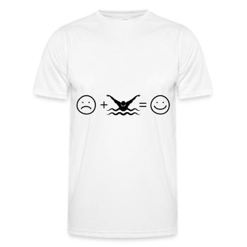 Smile Face and Swimming - - Men's Functional T-Shirt - white - Front - AI Model Male 178 dark (178cm)