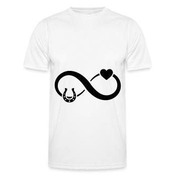 Infinity Heart and Horse 2 - - Men's Functional T-Shirt - white - Front - AI Model Male 178 dark (178cm)