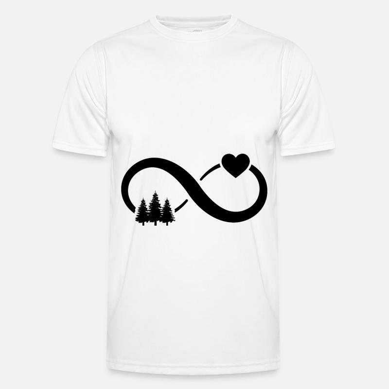 Infinity Heart and Trees - - Men's Functional T-Shirt - white