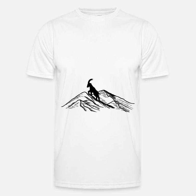 alpine ibex on mountain - Men's Functional T-Shirt