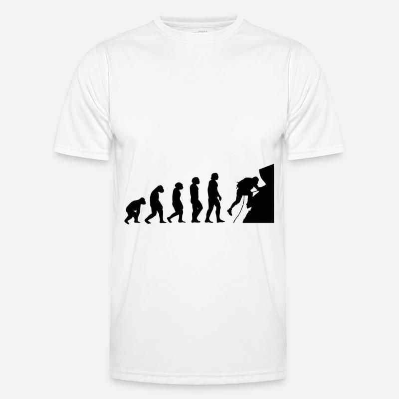 Evolution und Klettern - Männer Funktions-T-Shirt