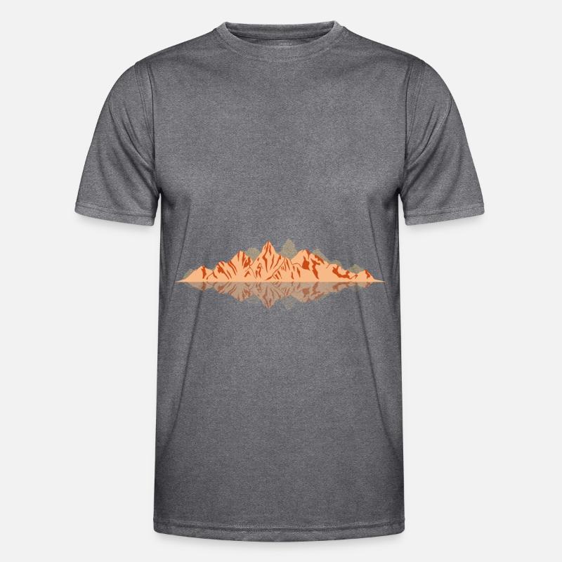 Berge Reflektion - Männer Funktions-T-Shirt