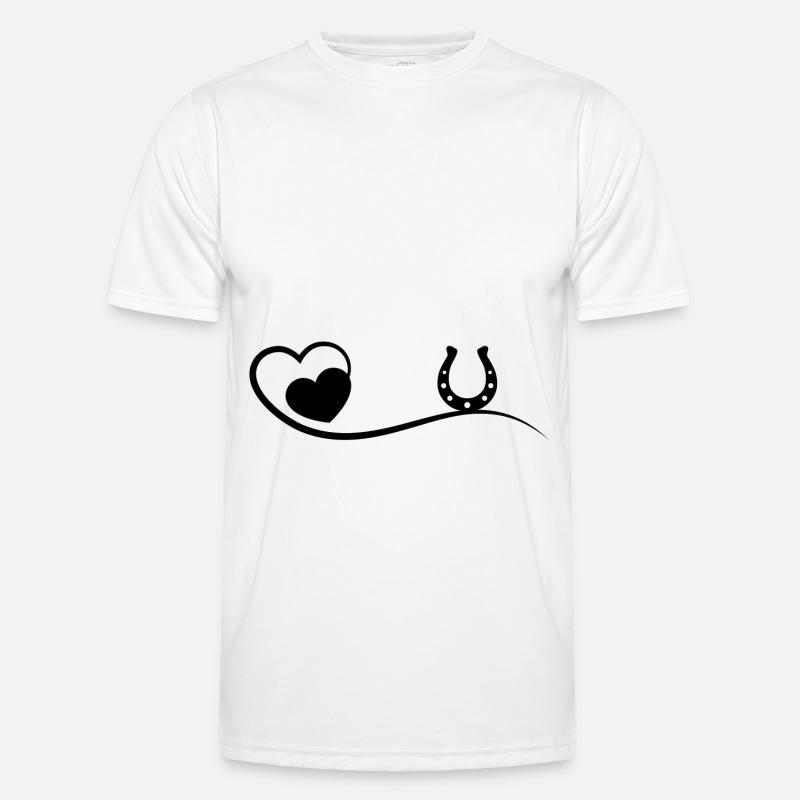 Herz und Pferd - Männer Funktions-T-Shirt
