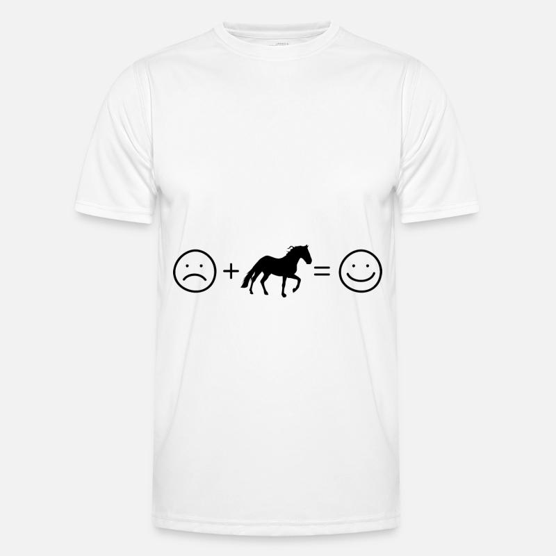 Smile Face und Pferd - (3) Männer Funktions-T-Shirt