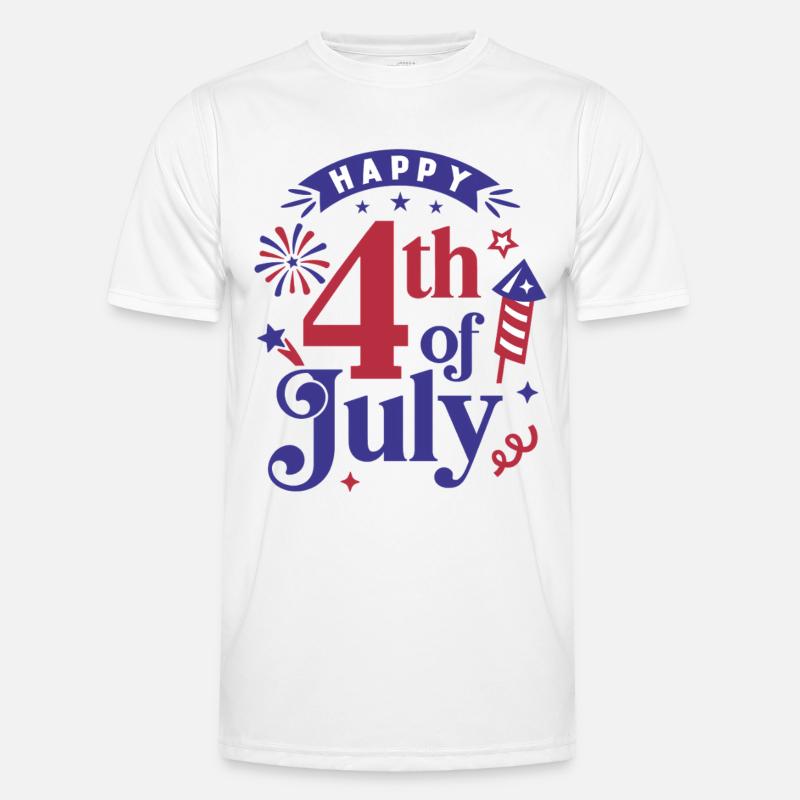 Frohen 4. Juli Männer Funktions-T-Shirt