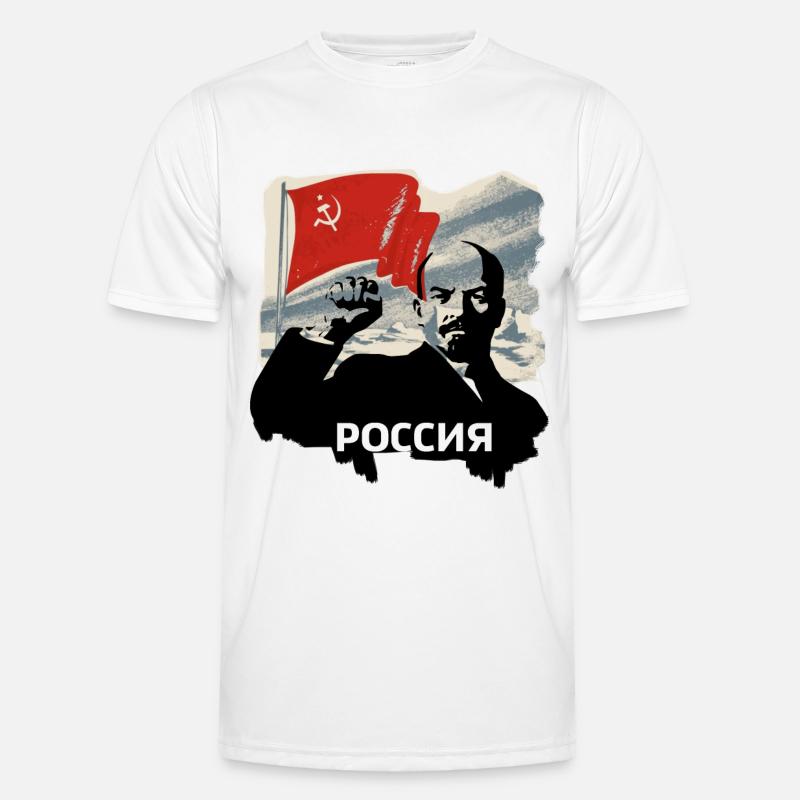 lenin russie drapeau ussr communisme révolution T-shirt sport Homme
