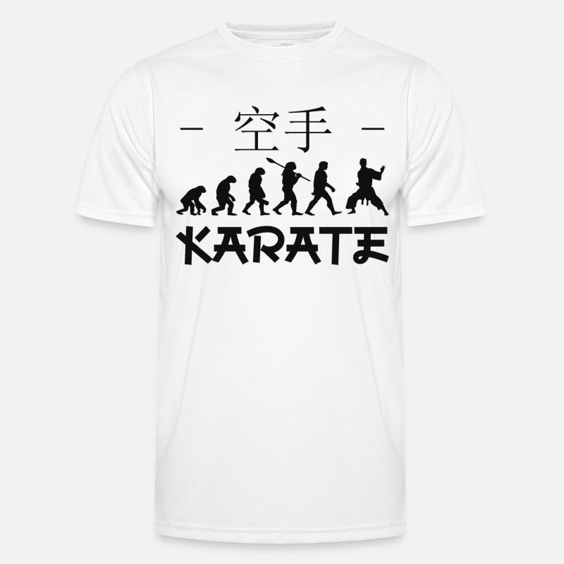 Karate-Evolution. Kampfsport. Geschenkidee.Japan - Männer Funktions-T-Shirt - Weiß