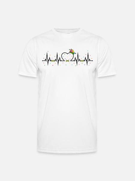 Carnival Confetti Heartbeat - Men's Functional T-Shirt - white
