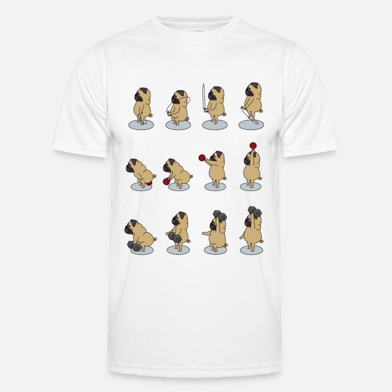 la bouffe fait du sport avec Dumbbell, Kettlebell T-shirt sport Homme