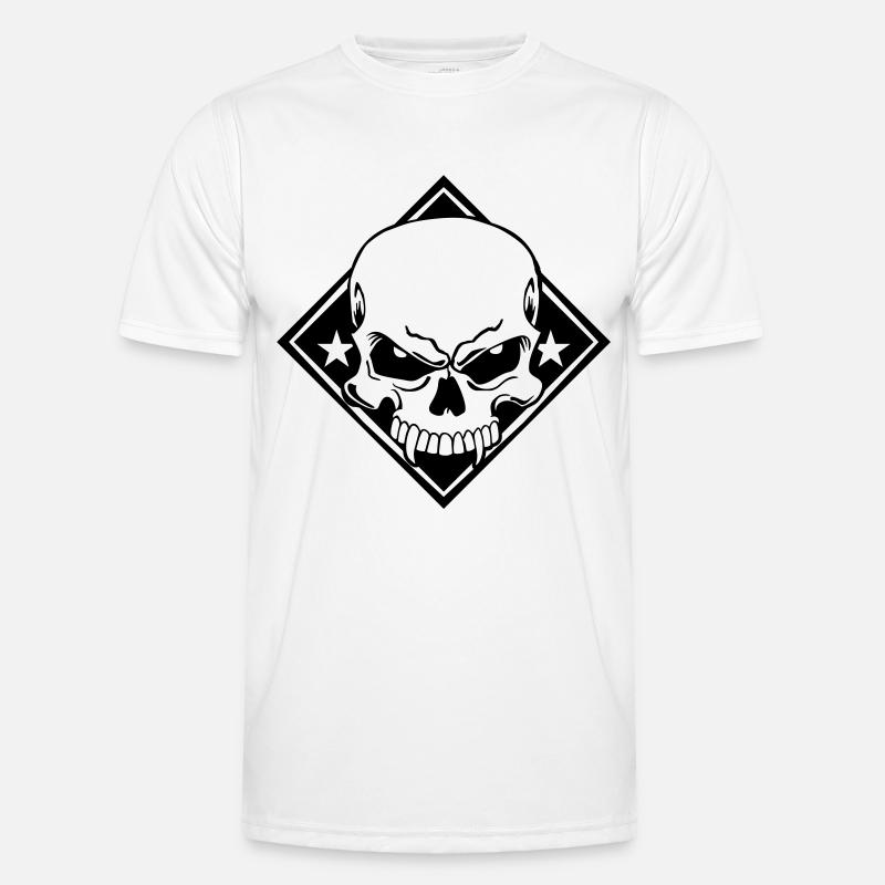 Evil Skull - Men's Functional T-Shirt - white
