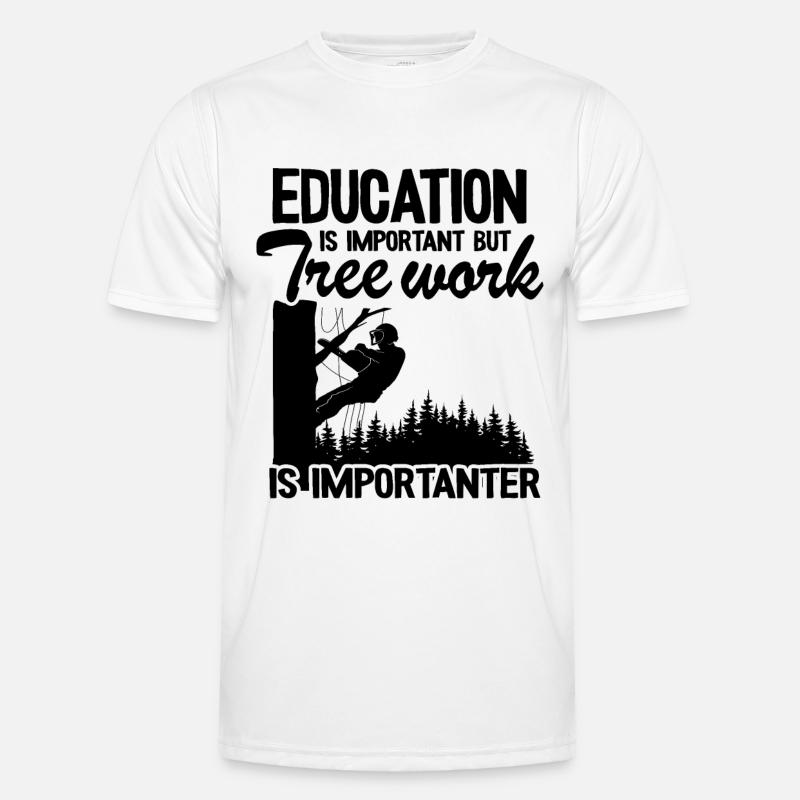 Baumpfleger Geschenk Baumkletterer Forstwirt - Männer Funktions-T-Shirt - Weiß
