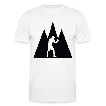 Triangle Mountain Boxing - Bo - Men's Functional T-Shirt - white - Front - AI Model Male 178 dark (178cm)