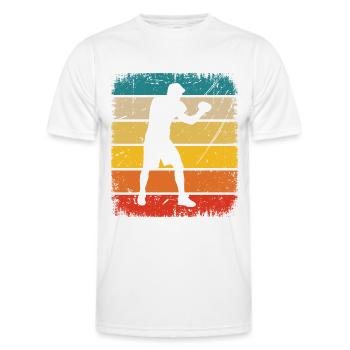 Vintage space and boxes - - Men's Functional T-Shirt - white - Front - AI Model Male 178 dark (178cm)