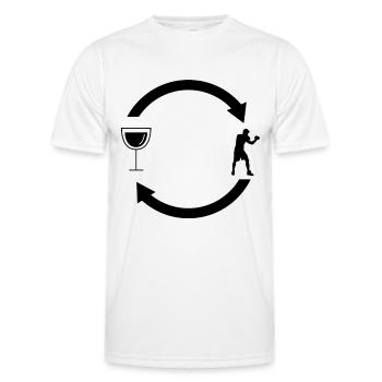 Wine load arrows and boxes - - Men's Functional T-Shirt - white - Front - AI Model Male 178 dark (178cm)