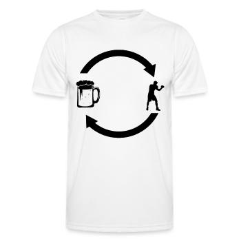 Flèches et boîtes de chargement de bière - - T-shirt sport Homme - blanc - Devant - AI Model Male 178 dark (178cm)