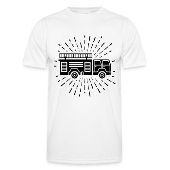 Feux d’artifice et pompiers 1 - - T-shirt sport Homme - blanc - Devant - AI Model Male 178 dark (178cm)