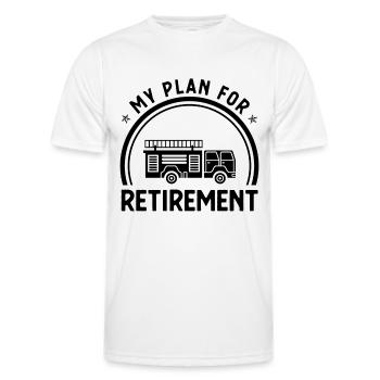 Mon plan de retraite 1 - - T-shirt sport Homme - blanc - Devant - AI Model Male 178 dark (178cm)