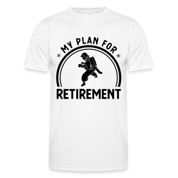 Mon régime de retraite - - T-shirt sport Homme - blanc - Devant - AI Model Male 178 dark (178cm)