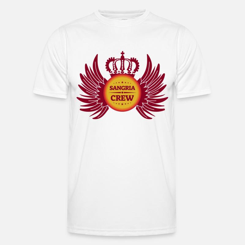 Sangria Crew - Männer Funktions-T-Shirt - Weiß