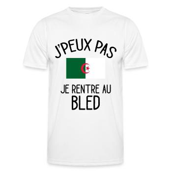 J'Peux Pas Algérie Humour Idée Cadeau Algérien - T-shirt sport Homme - blanc - Devant - AI Model Male 178 dark (178cm)