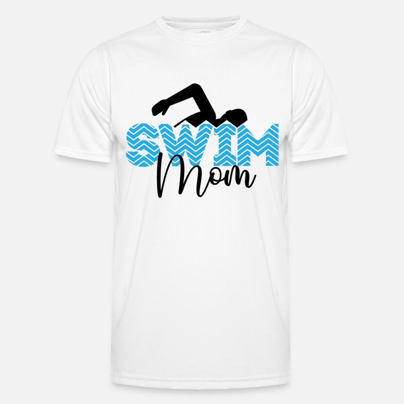 Swim mom Mutter eines Schwimmers Männer Funktions-T-Shirt