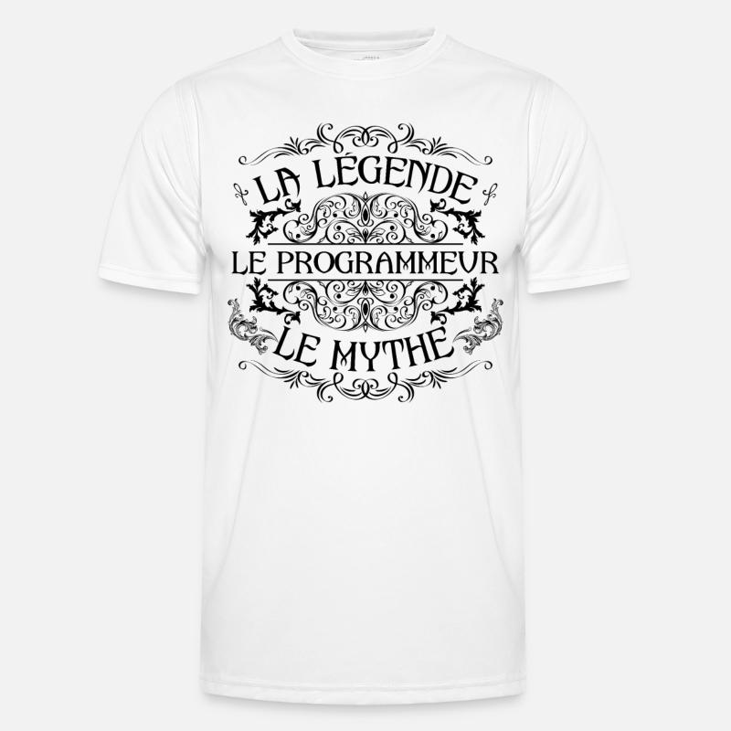 Programmeur | la légende Programmeur le mythe - T-shirt sport Homme - blanc