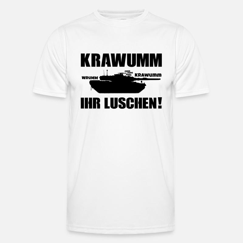 Leopard 2 Panzer Tank Kampfpanzer - Männer Funktions-T-Shirt - Weiß