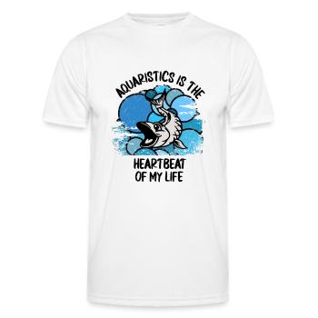Aquarium Aquarists Fish Ornamental fish Aquaristics - Men's Functional T-Shirt - white - Front - AI Model Male 178 dark (178cm)