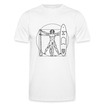 SUP - Männer Funktions-T-Shirt - Weiß - Vorne - AI Model Male 178 dark (178cm)