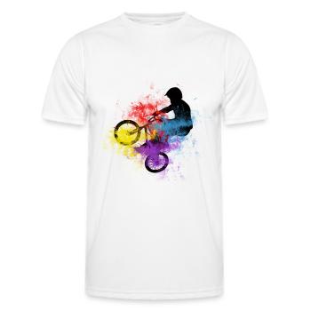 Bmx Freestyle - Men's Functional T-Shirt - white - Front - AI Model Male 178 dark (178cm)