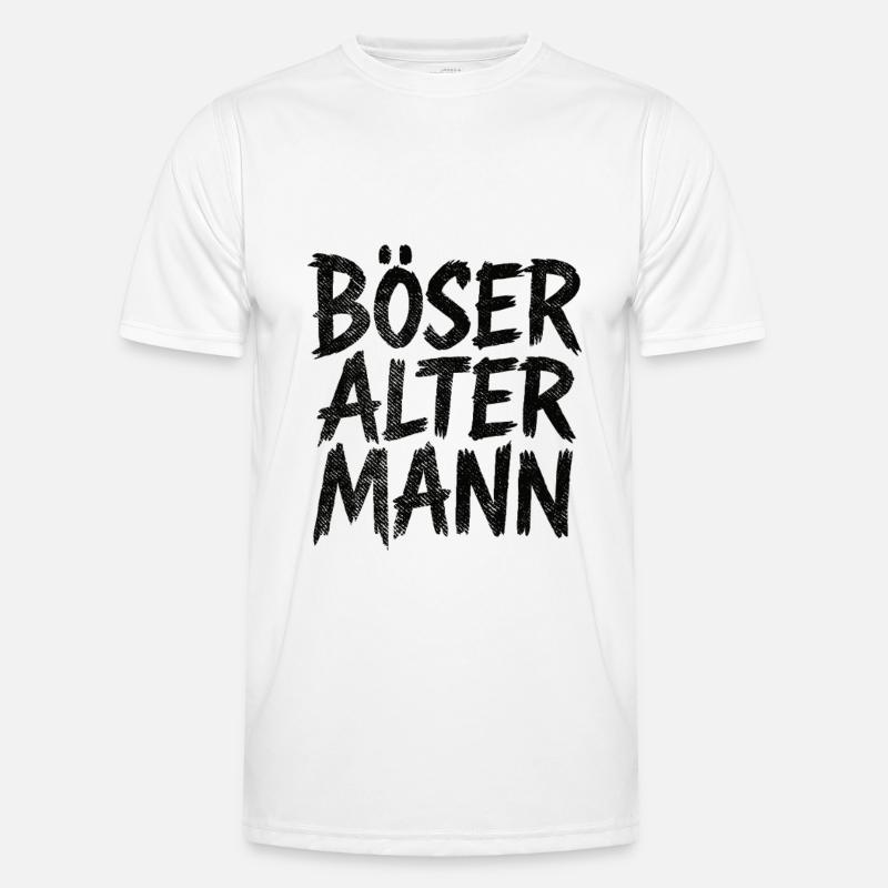Böser alter Mann – freches Statement - Männer Funktions-T-Shirt - Weiß