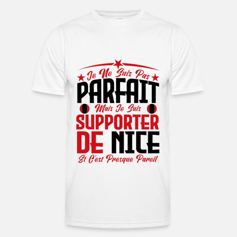 je ne suis pas parfait, supporteur de Nice . T-shirt sport Homme