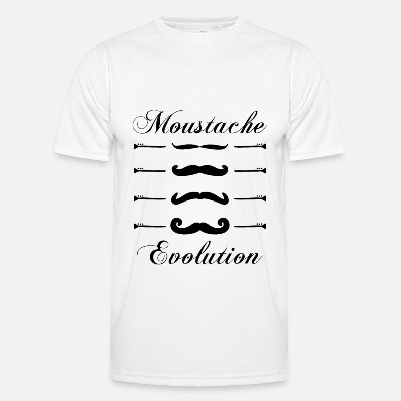moustaches evolution, Idée cadeau d'élégance. T-shirt sport Homme