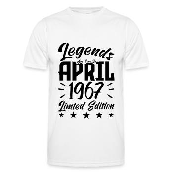 Geboren 1967 Geburtstagsgeschenk 1967 - Männer Funktions-T-Shirt - Weiß - Vorne - AI Model Male 178 dark (178cm)