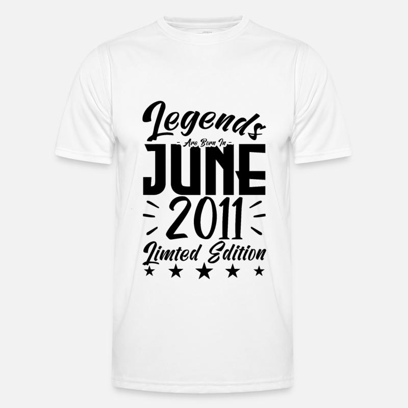 Geboren Juni 2011 Geburtstagsgeschenk 2011. Männer Funktions-T-Shirt