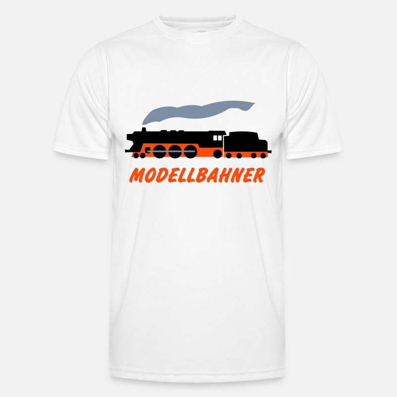 Modellbahner - Männer Funktions-T-Shirt - Weiß