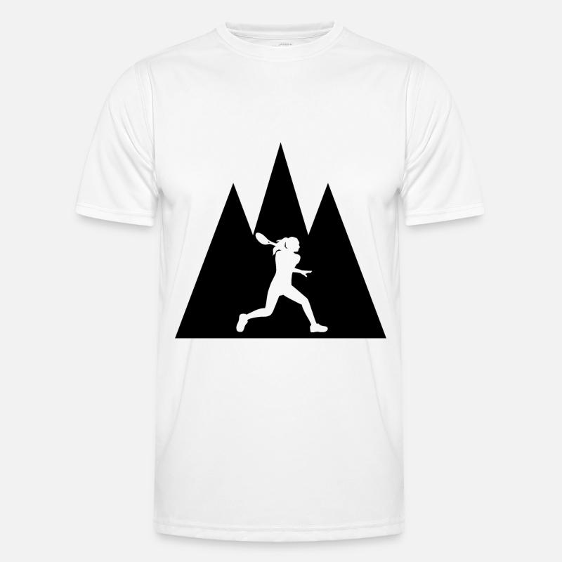 Triangular Mountain and Tennis - Men's Functional T-Shirt