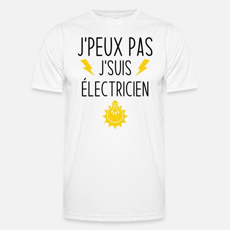 I can't I'm an electrician - Men's Functional T-Shirt - white