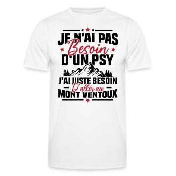 J'ai juste besoin d'aller au mont ventoux Humour - T-shirt sport Homme - blanc - Devant - AI Model Male 178 dark (178cm)