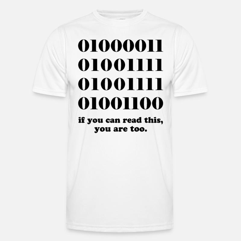 Computer binary code developers gift - Men's Functional T-Shirt - white