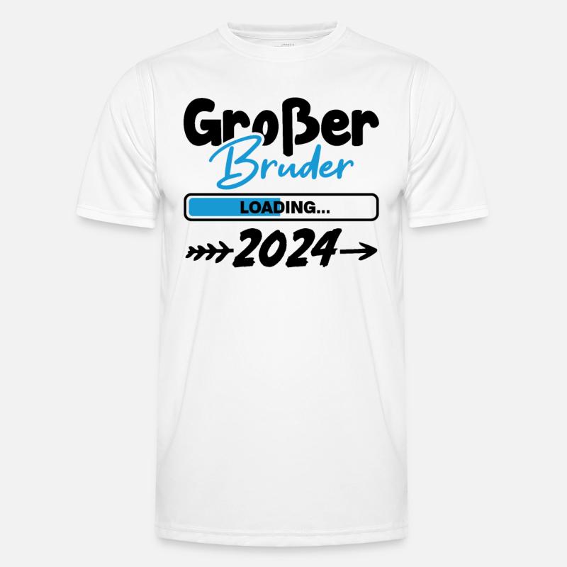 Großer Bruder Loading 2024 - Männer Funktions-T-Shirt - Weiß