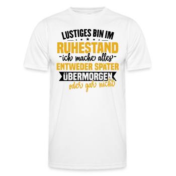Cadeau de dictons de retraite drôle - T-shirt sport Homme - blanc - Devant - AI Model Male 178 dark (178cm)