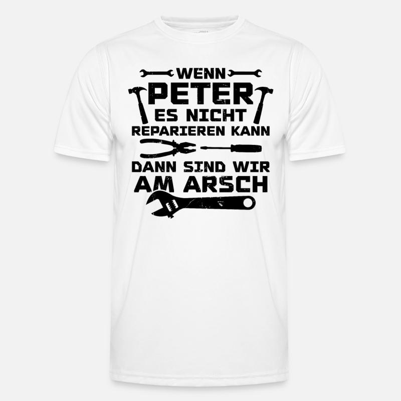 If Peter can't fix it - Men's Functional T-Shirt - white