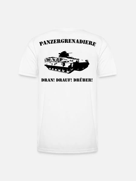 Panzergrenadiere Logo - Männer Funktions-T-Shirt - Weiß